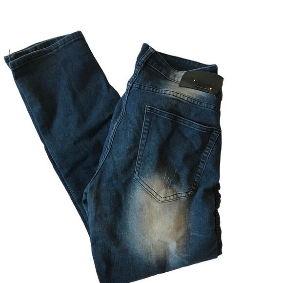 American Breed Distress Blue Jeans, Men's 36x32 - Picture 1 of 6